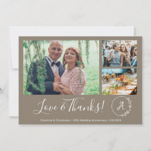 50. Hochzeitstag Foto Collage Liebe Dank Dankeskarte