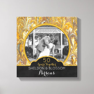 50. Hochzeitstag Foto Gold 50 Jahre Leinwanddruck
