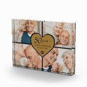 50. Hochzeitstag Foto Gold Glitzer Herz (Rechts)