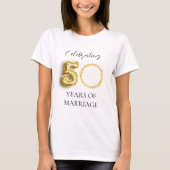 50. Hochzeitstag Foto Gold T-Shirt (Vorderseite)