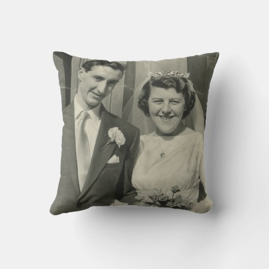 50. Hochzeitstag Foto Grüne Goldschmiede Kissen (Rückseite)