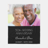 50. Hochzeitstag Foto modern und elegant Fleecedecke (Vorderseite)