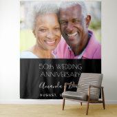 50. Hochzeitstag Foto modern und elegant Wandteppich (Beispiel)