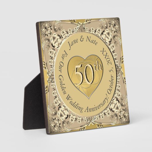 50. Hochzeitstag Fotoplatte (Vorderseite)