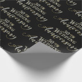 50. Hochzeitstag funkelnder Text Geschenkpapier (Ecke)