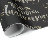 50. Hochzeitstag funkelnder Text Geschenkpapier (Rolleneckpunkt)