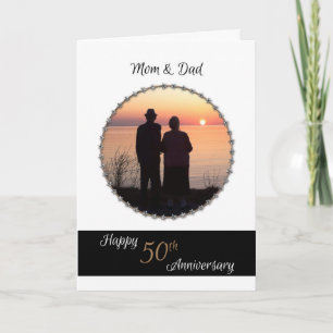 50. Hochzeitstag für Mama und Vater Karte