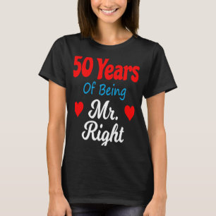 50. Hochzeitstag für Männer Herr Right Husb T-Shirt