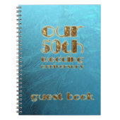 50. Hochzeitstag Gästebuch Frozen Blue Notizblock (Vorderseite)