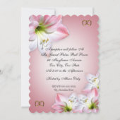 50. Hochzeitstag Gelöbnis Erneuerung rosa Amarylis Einladung (Rückseite)