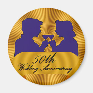 50. Hochzeitstag-Geschenke Magnet