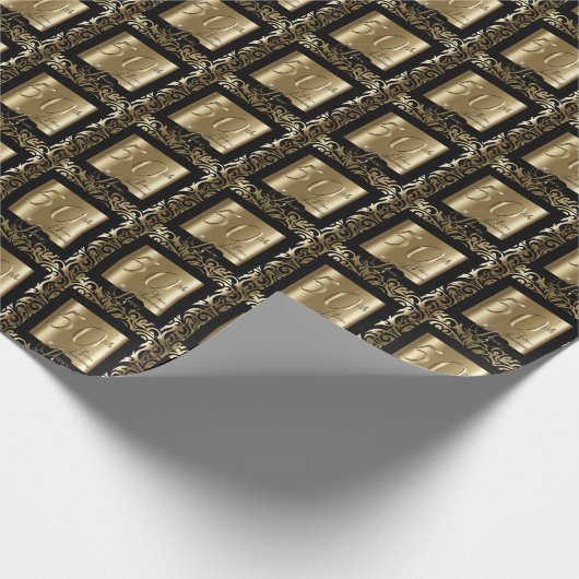 50. Hochzeitstag Geschenkpapier (Ecke)