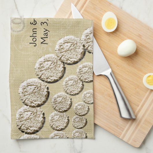 50. Hochzeitstag-Geschirrtuch Küchentuch (Viertel Falte)