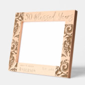 50 Hochzeitstag gesegnete Jahre Blumengrenze Geätzte Rahmen (Links)