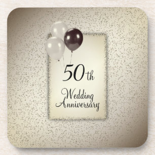 50. Hochzeitstag Getränkeuntersetzer
