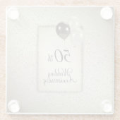 50. Hochzeitstag Glasuntersetzer (Rückseite)