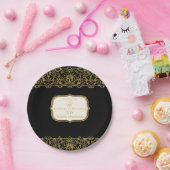 50. Hochzeitstag Gold Art Nouveau Party Pappteller (Party)