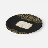 50. Hochzeitstag Gold Art Nouveau Party Pappteller (Schrägansicht)