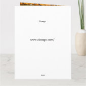 50. Hochzeitstag Gold Bambus White Pearl Dankeskarte (Rückseite)