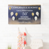 50. Hochzeitstag, Gold, Blau, Weiß Banner (Insitu)