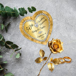 50. Hochzeitstag Gold Diamonds - Sake Briefbeschwerer<br><div class="desc">Elegante Imitate (gedruckt) Goldton und Diamanten 50. Hochzeitsszenario Sake Design von Holiday Hearts Designs (Rechte vorbehalten). Vorlagenfelder werden für Sie zur Personalisierung mit Ihren Namen, Jubiläum und Datum zur Verfügung gestellt. Schriftart-Stile, -Größen und -Positionierung können über die Schaltfläche "Anpassen" angepasst werden. Wie bereits erwähnt, sind alle Effekte (Diamanten und Goldtöne)...</div>