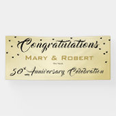 50. Hochzeitstag Gold Empfang Banner (Horizontal)