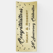 50. Hochzeitstag Gold Empfang Banner (Vertikal)