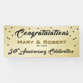 50. Hochzeitstag Gold Empfang Banner (Horizontal)
