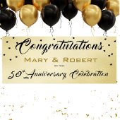 50. Hochzeitstag Gold Empfang Banner