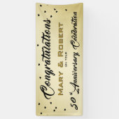 50. Hochzeitstag Gold Empfang Banner (Vertikal)