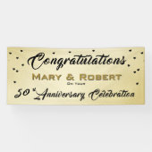 50. Hochzeitstag Gold Empfang Banner (Horizontal)