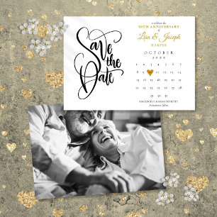 50. Hochzeitstag Gold Heart Calendar Foto Save The Date
