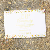 50. Hochzeitstag Gold Hearts Confetti Gästebuch