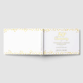 50. Hochzeitstag Gold Hearts Confetti Gästebuch (Voll)