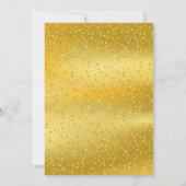 50. Hochzeitstag Gold Hearts Foil Einladung (Rückseite)