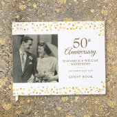 50. Hochzeitstag Gold Hearts Foto Gästebuch