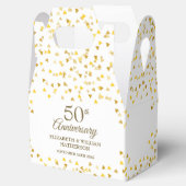 50. Hochzeitstag Gold Hearts Fvor Box Geschenkschachtel (Geöffnet)