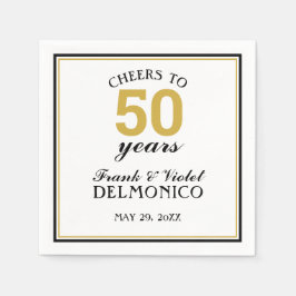 50. Hochzeitstag Gold jubelt bis 50 Jahre Serviette