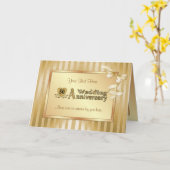 50. Hochzeitstag - Gold Karte (Gelbe Blume)