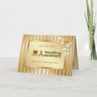 50. Hochzeitstag - Gold Karte