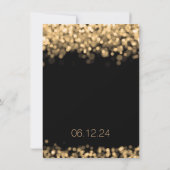 50. Hochzeitstag Gold Lights Einladung (Rückseite)