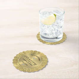 50. Hochzeitstag Gold Mandala Untersetzer