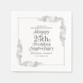 50. Hochzeitstag Gold-Typografie Serviette (Vorderseite)