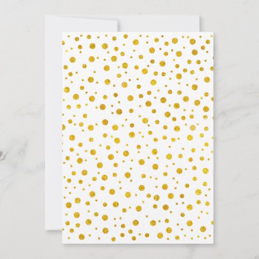 50. Hochzeitstag - Gold & Weiß Einladung (Rückseite)