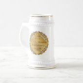 50. Hochzeitstag Golden Bierglas (Vorderseite Links)