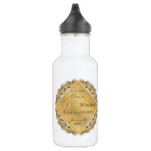 50. Hochzeitstag Golden Edelstahlflasche (Rechts)