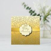 50. Hochzeitstag - Golden Einladung (Stehend Vorderseite)
