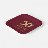 50. Hochzeitstag | Goldene Briefe Pappteller (Gewinkelt)