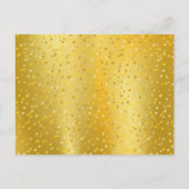 50. Hochzeitstag - Goldene Herzen Save the Date Ankündigungspostkarte (Rückseite)