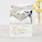 50. Hochzeitstag Goldene Jahre Karte (Gelbe Blume)